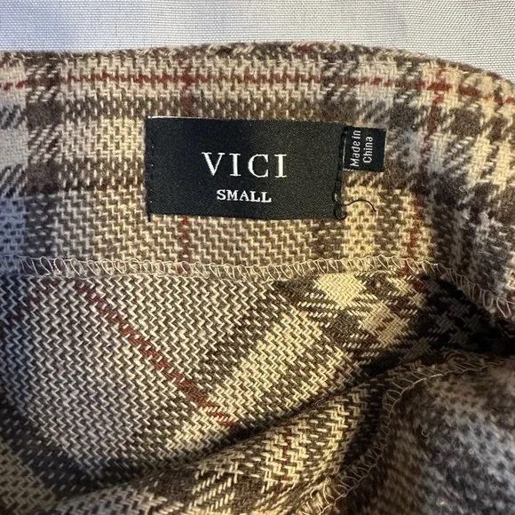 Vicki Dolls Plaid Pencil Skirt with Slit - Picture 3 of 8